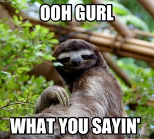 Sloth Meme - Ooh Gurl, What You Sayin'.