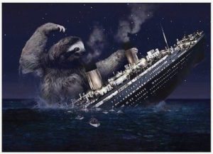 Sloth Meme - Sloth Riding The Titanic.